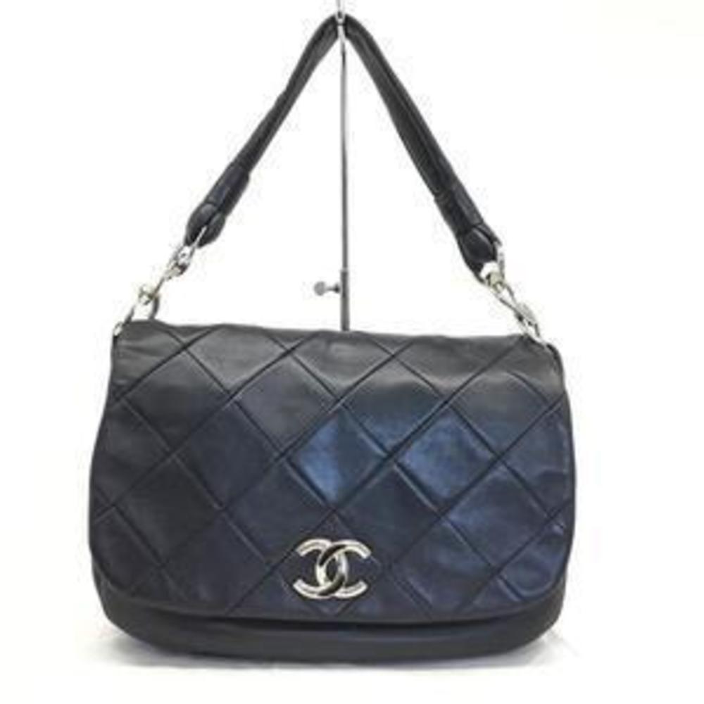 CHANEL One shoulder bag leather black shoulder